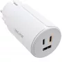 InLine USB PD virtalähde, GaN-laturi, 3-porttinen, Dual-USB-C + USB-A, 65W, valkoinen