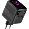 InLine USB-virtalähde, 70 W, GaN, USB-C PD + USB-A QC, kaapeli 60 cm, musta