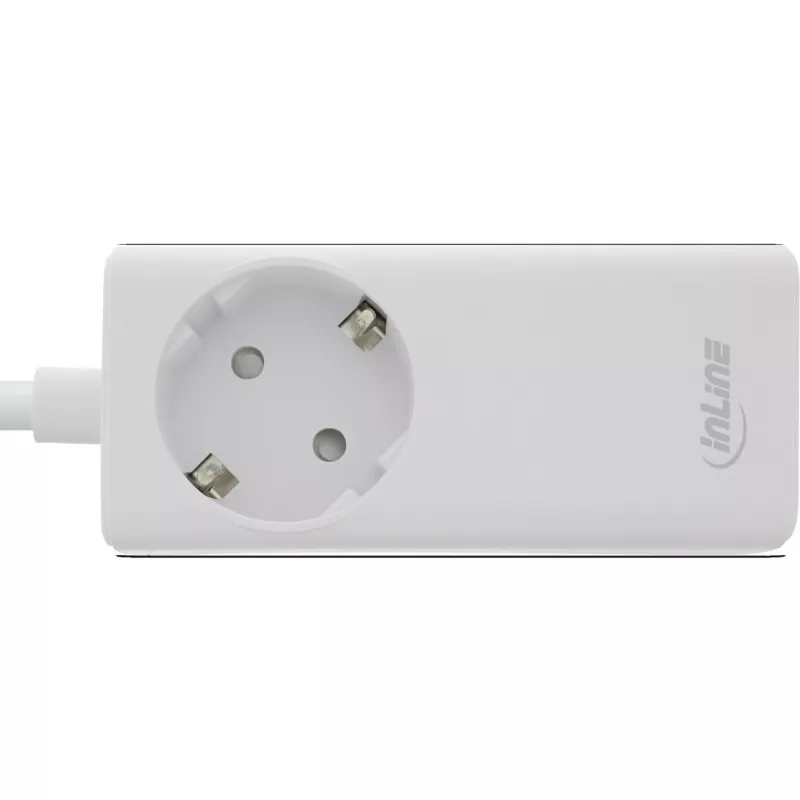 InLine USB-virtalähde, GaN-laturi, 2x USB-C, 1x USB-A, PD 3.0, turvapistorasia