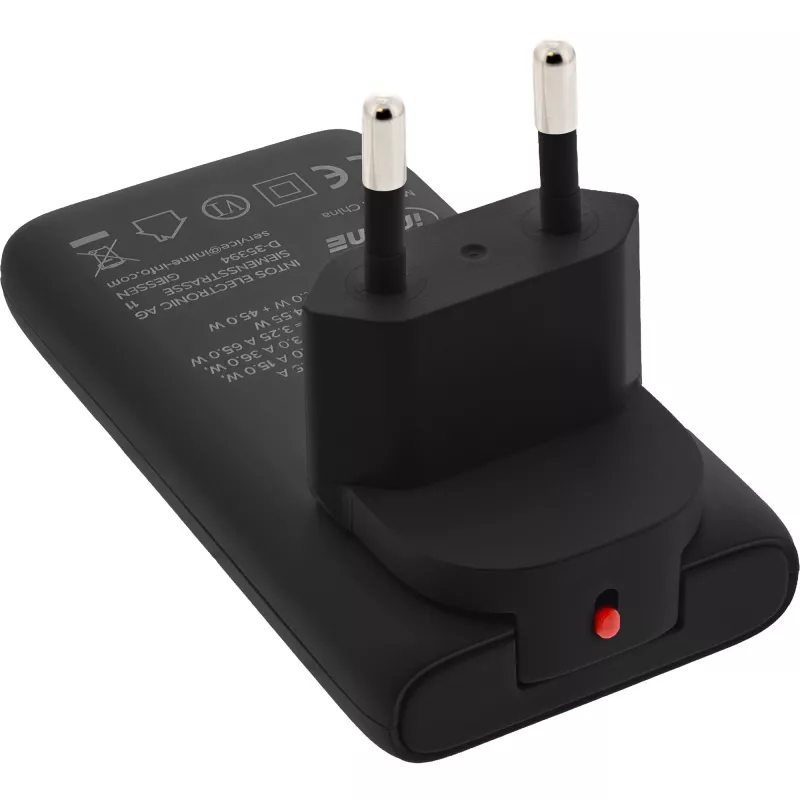 USB-virtalähde laturi InLine 31519B Dual USB-C 65W verkkosovitin kahdella USB-C-liitännällä