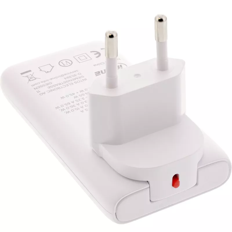 USB-virtalähde InLine 31519C Dual USB-C 65W – Dual-USB-C-liitännät, 65 W kokonaisteho