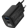 InLine USB PD -virtalähde, GaN-laturi, 2 porttia, USB-C + USB-A, 30W, näytöllä