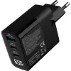 InLine USB PD -virtalähde, GaN-laturi, 3 porttia, USB-C + USB-A, 65 W, näytöllä