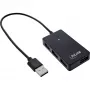 InLine USB 2.0 4-porttinen keskitin, Type-A-uros 4x Type-A-naaras, musta, 30 cm
