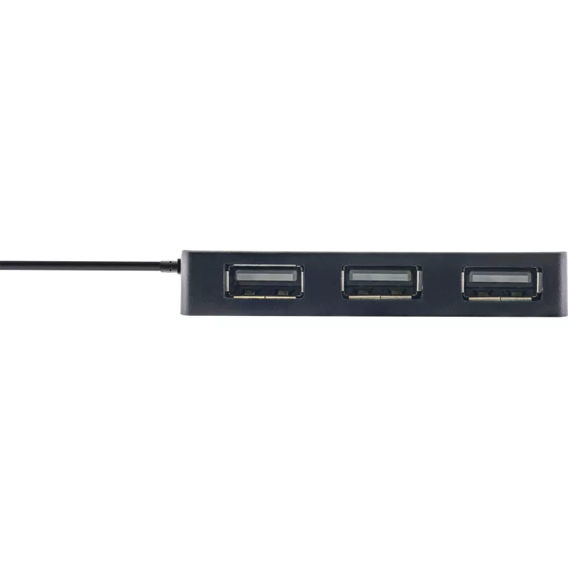 InLine USB 2.0 4-porttinen keskitin, Type-A-uros 4x Type-A-naaras, musta, 30 cm