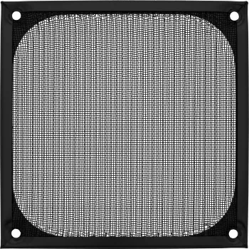 InLine tuuletinsäleikkö alumiinifiltteri, musta, 120x120mm