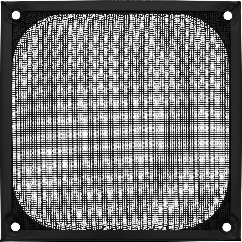 InLine tuuletinsäleikkö alumiinifiltteri, musta, 120x120mm