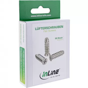 InLine-tuuletusruuvit 5x16 mm hopea 50 kpl:n pakkaus
