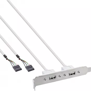 InLine korttipaikkasovitin 2x USB 2.0 Type-A -liitin 2x 5-pin sisäiseen liittimeen 0,3m