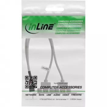 InLine USB 2.0 korttipaikkasovitin 2x USB Type-A -liitin 1x 10-pin-liitäntään 0,35 m
