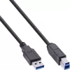 InLine USB 3.2 Gen.1 7 portin keskitin alumiinikotelolla ja 2,5A virtalähteellä, musta