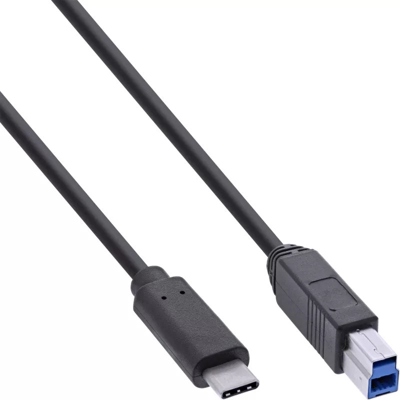 InLine USB 3.2 Gen.1 7 portin keskitin alumiinikotelolla ja 2,5A virtalähteellä, musta