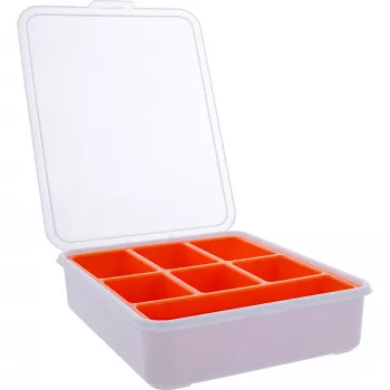 InLine pienmateriaalilaatikko, 7 lokeroa, 180 x 140 x 40 mm, oranssi