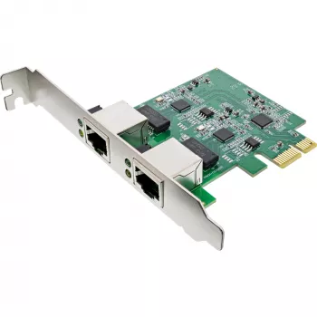 InLine 51126A Dual 2,5 Gigabit -verkkokortti, 2x RJ45, PCIe x1, sis. LP-kiinnikkeen