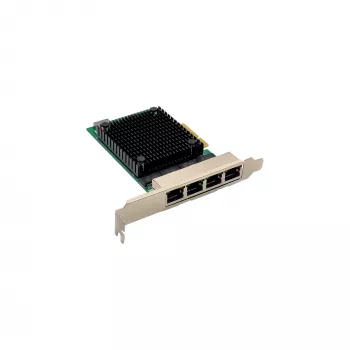 InLine Quad Gigabit -verkkokortti, 4x RJ45 2,5 Gbit/s, PCIe x4, sis. LP-paneelin