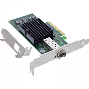 InLine 10 Gigabit -verkkokortti, 1x SFP+, PCIe x8, sis. Low-Profile-paneelin
