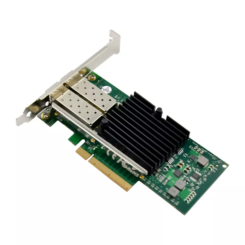 InLine Dual 10 Gigabit -verkkokortti, 2x SFP+, PCIe x8, sis. LP-paneelin