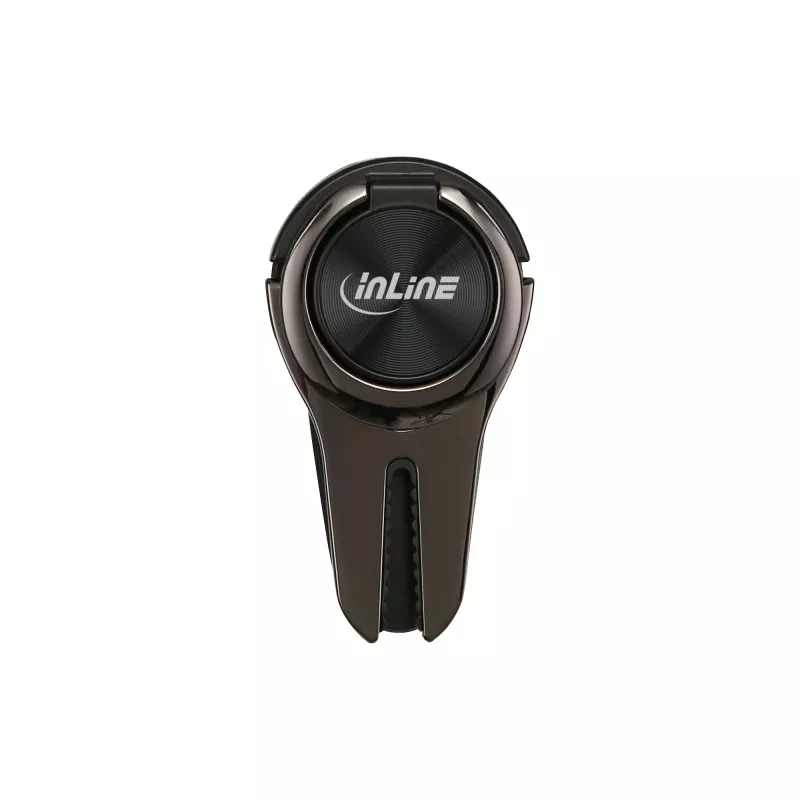 InLine älypuhelimen 3-in-1-autoteline, jalusta, sormipidike, musta