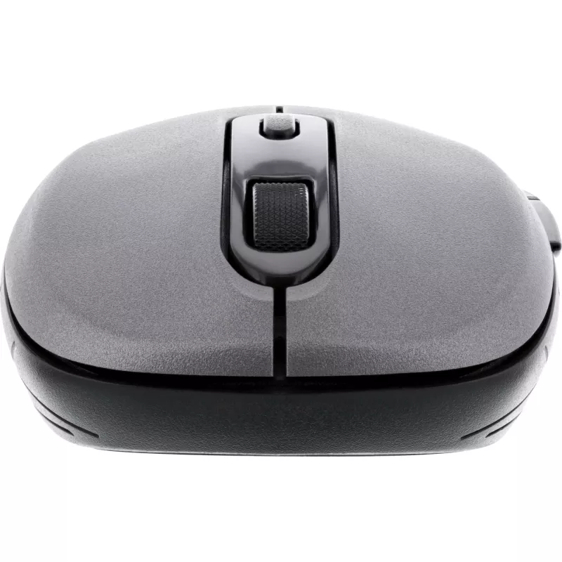 InLine hiiri 3-in-1, Bluetooth + 2x 2,4 GHz, 5 painiketta, optinen, harmaa/musta