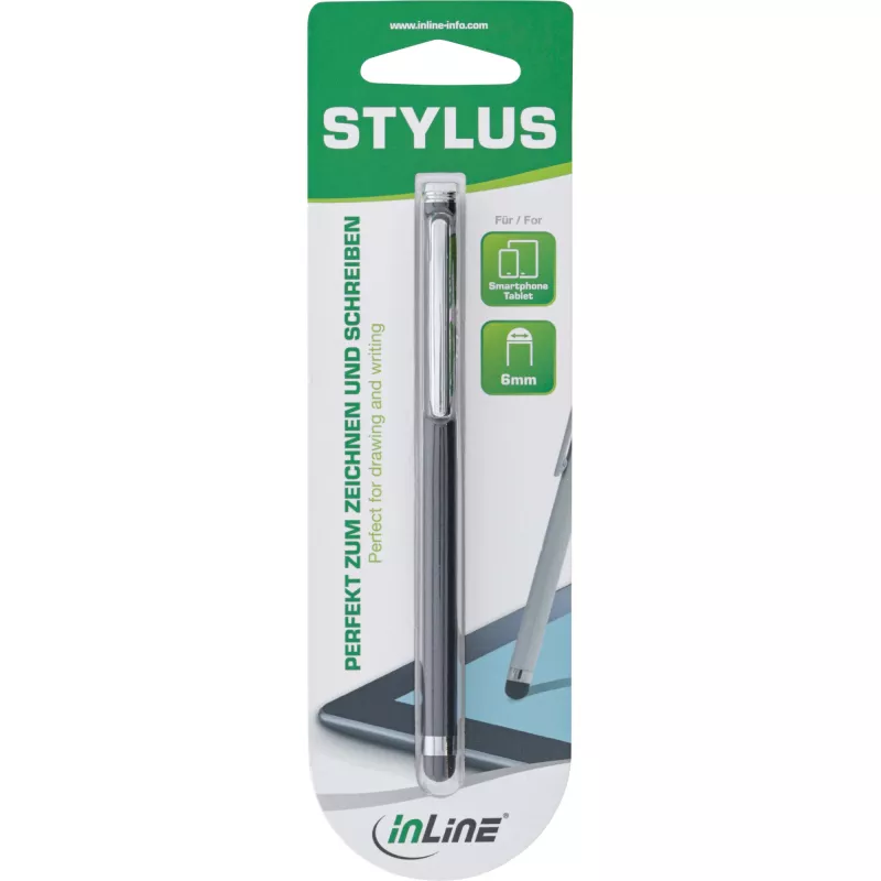 Stylus-kynä InLine 55467S kosketusnäytöille musta
