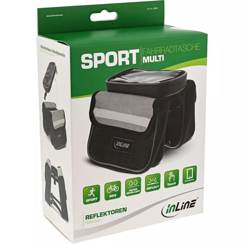 InLine sport monitoiminen pyörälaukku, musta
