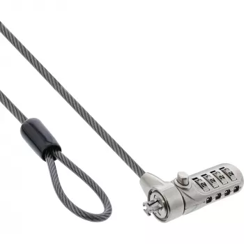 InLine kannettavan tietokoneen turvalukko numeroyhdistelmällä 4,4 mm x 2 m