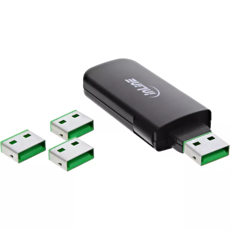 InLine 20 kpl:n täydennyspakkaus USB-porttitulpille vihreä 55723N