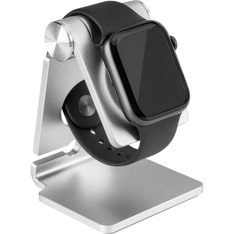 Teline InLine alumiininen pidike Apple Watchille hopea