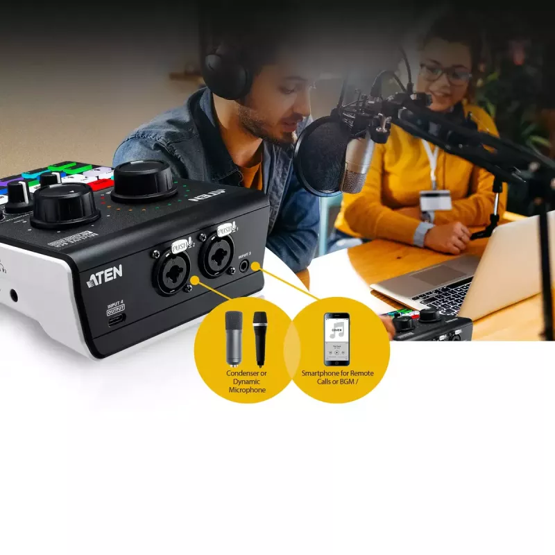Audiomikseri ATEN MicLIVE 6-CH 6 kanavaa 24 bit 96 kHz