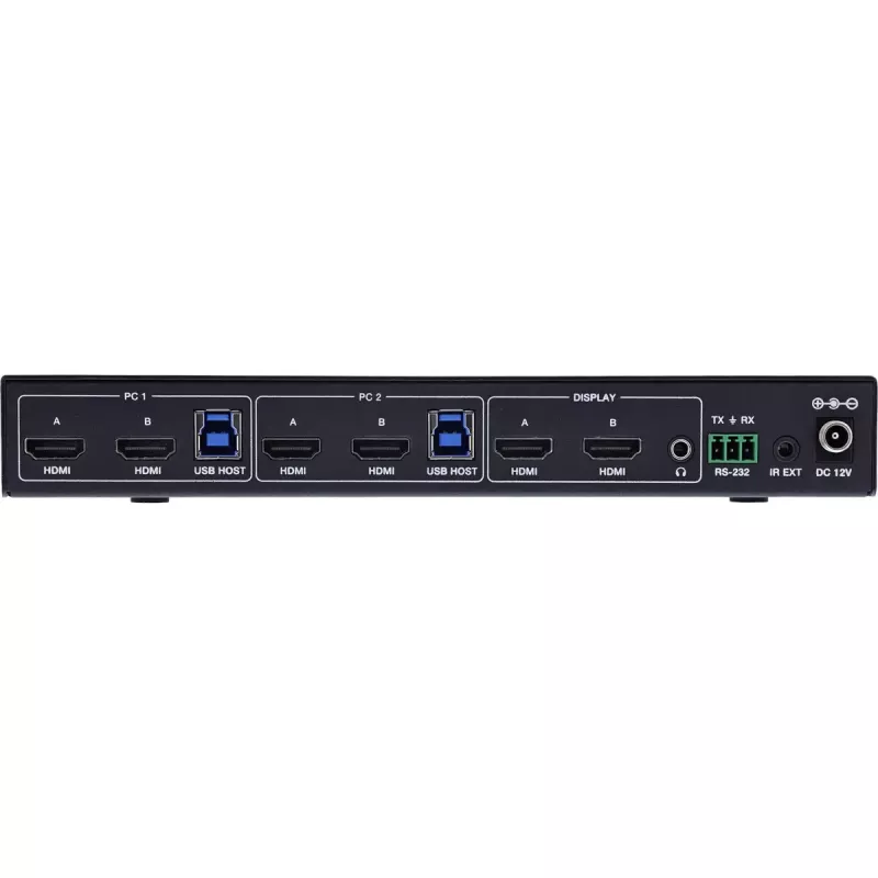 InLine 57885F KVM-kytkin, 2-tie, HDMI, 4K60Hz, kaksi näyttöä