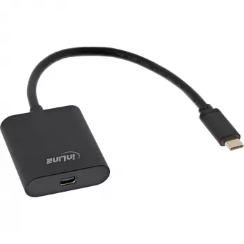InLine USB-näyttömuunnin, USB-C-pistoke Mini-DisplayPort, 4K/60Hz, musta