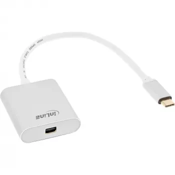 USB-näyttösovitin InLine 64105S USB-C-pistoke Mini DisplayPort 4K 60Hz hopea