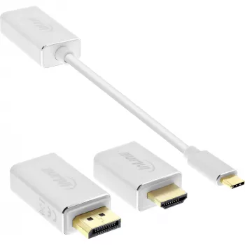 InLine USB-näyttömuunninsarja 6-in-1, 4K/60Hz hopea