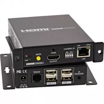 KVM-jatko InLine 64601 4K HDMI USB over IP jopa 100 m