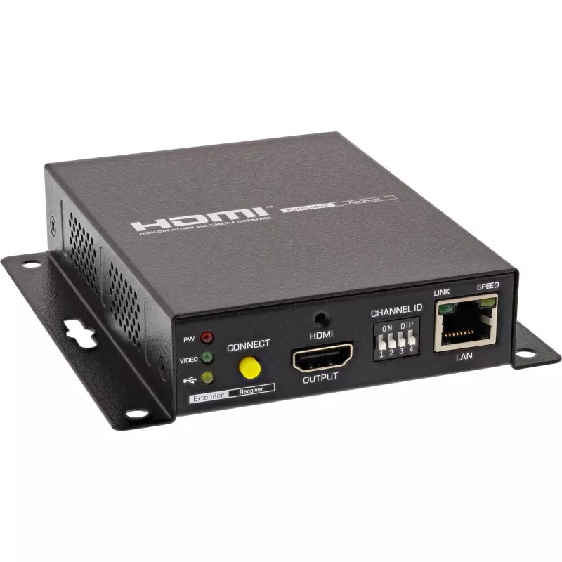 KVM-jatko InLine 64601 4K HDMI USB over IP jopa 100 m