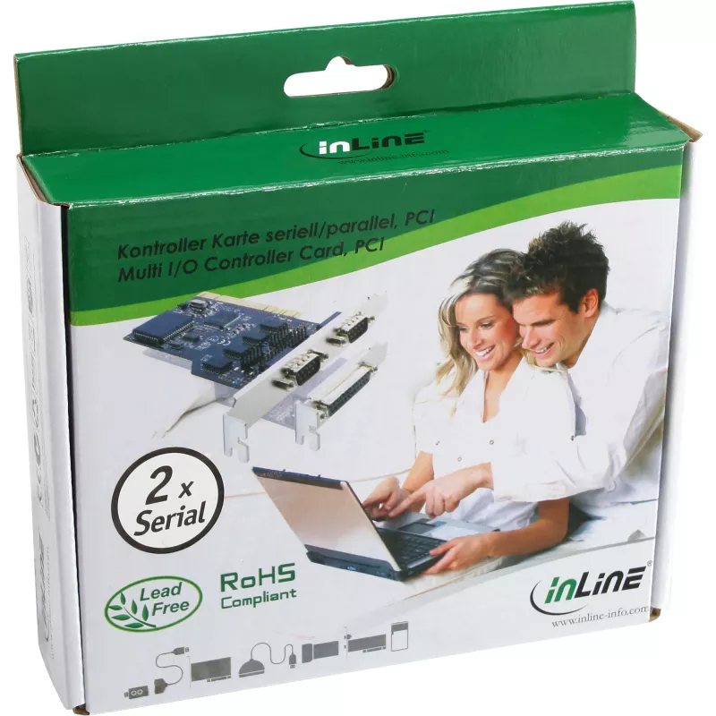 InLine PCI Multi-I/O-ohjainkortti 2 DB9 sarjaliitäntää