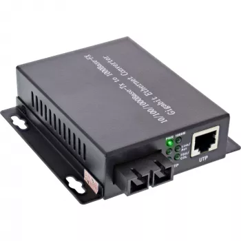 InLine verkkomediamuunnin 10/100/1000Mb/s TP kuituun (SC Duplex), MM, 550 m