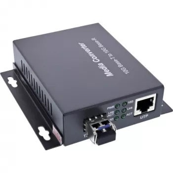 InLine 66659F verkkomediakonvertteri 10000 Mbit/s 1310 nm yksimuototila musta