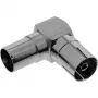 InLine antenni-koaksiaaliadapteri IEC-urosliitin – liitin kulma metalli 69915M