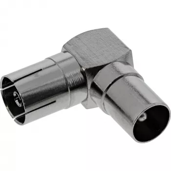 InLine antenni-koaksiaaliadapteri IEC-urosliitin – liitin kulma metalli 69915M