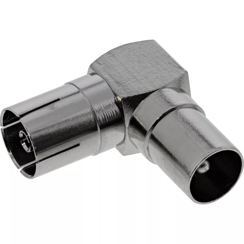 InLine antenni-koaksiaaliadapteri IEC-urosliitin – liitin kulma metalli 69915M