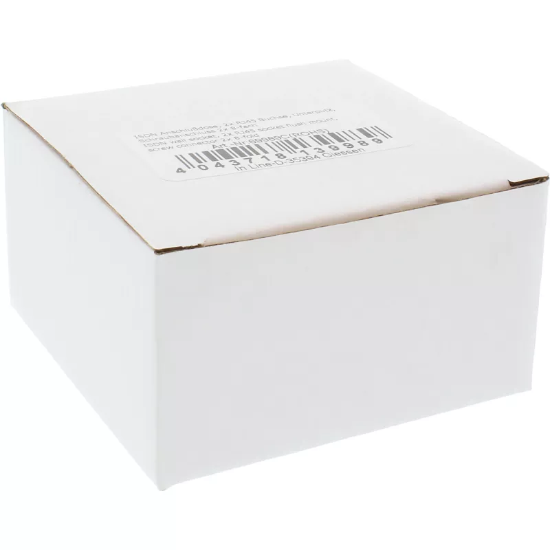 InLine ISDN seinälevy 2x RJ45 liitin 2x 8 portti 69989C