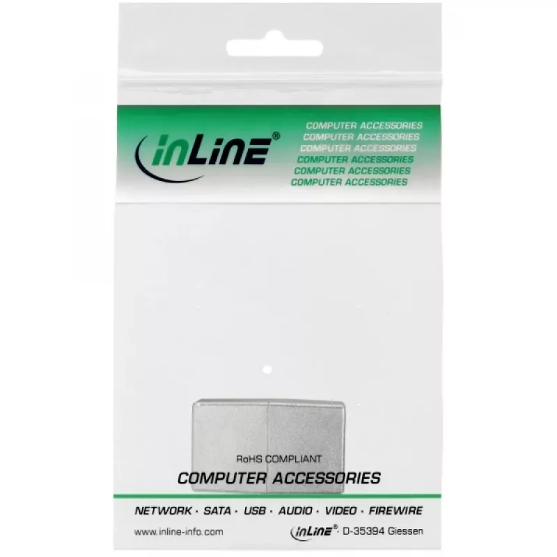 InLine Cat.5e verkkokaapeliliitin 2x RJ45 liitin suojattu suora