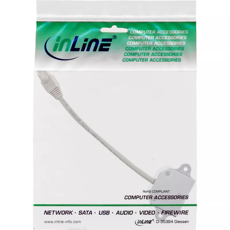 InLine Cat.5e ISDN T-adapteri RJ45 urosliitin – 2x RJ45 liitin 15 cm