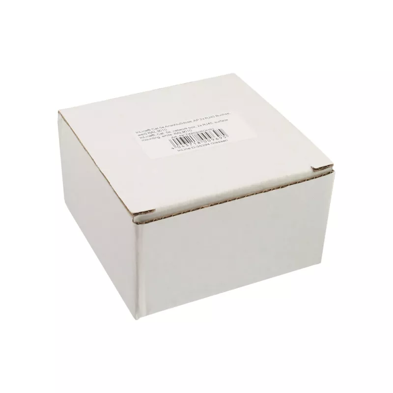 InLine Cat.5e verkkorasia 2x RJ45 pinta-asennus valkoinen RAL9010