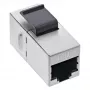 InLine RJ45-moduuli liitin-liitin SNAP-In Cat.6 STP, musta/hopea