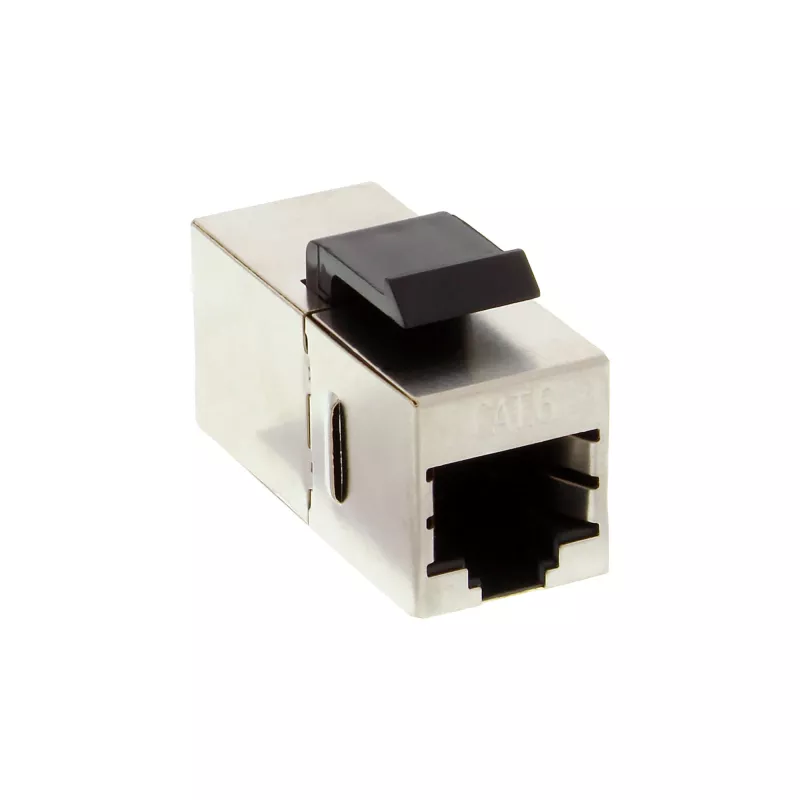 InLine RJ45-moduuli liitin-liitin SNAP-In Cat.6 STP 74206M