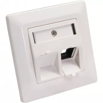 InLine kehyssarja 2x RJ45 liitin/LSA-moduulille, Keystone SNAP-In, RAL9010