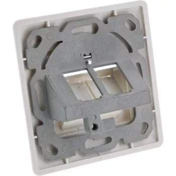 InLine kehyssarja 2x RJ45 liitin/LSA-moduulille, Keystone SNAP-In, RAL9010