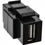 InLine USB 2.0 Snap-In -moduuli, USB 2.0 A liitin/liitin, valkoinen kotelo